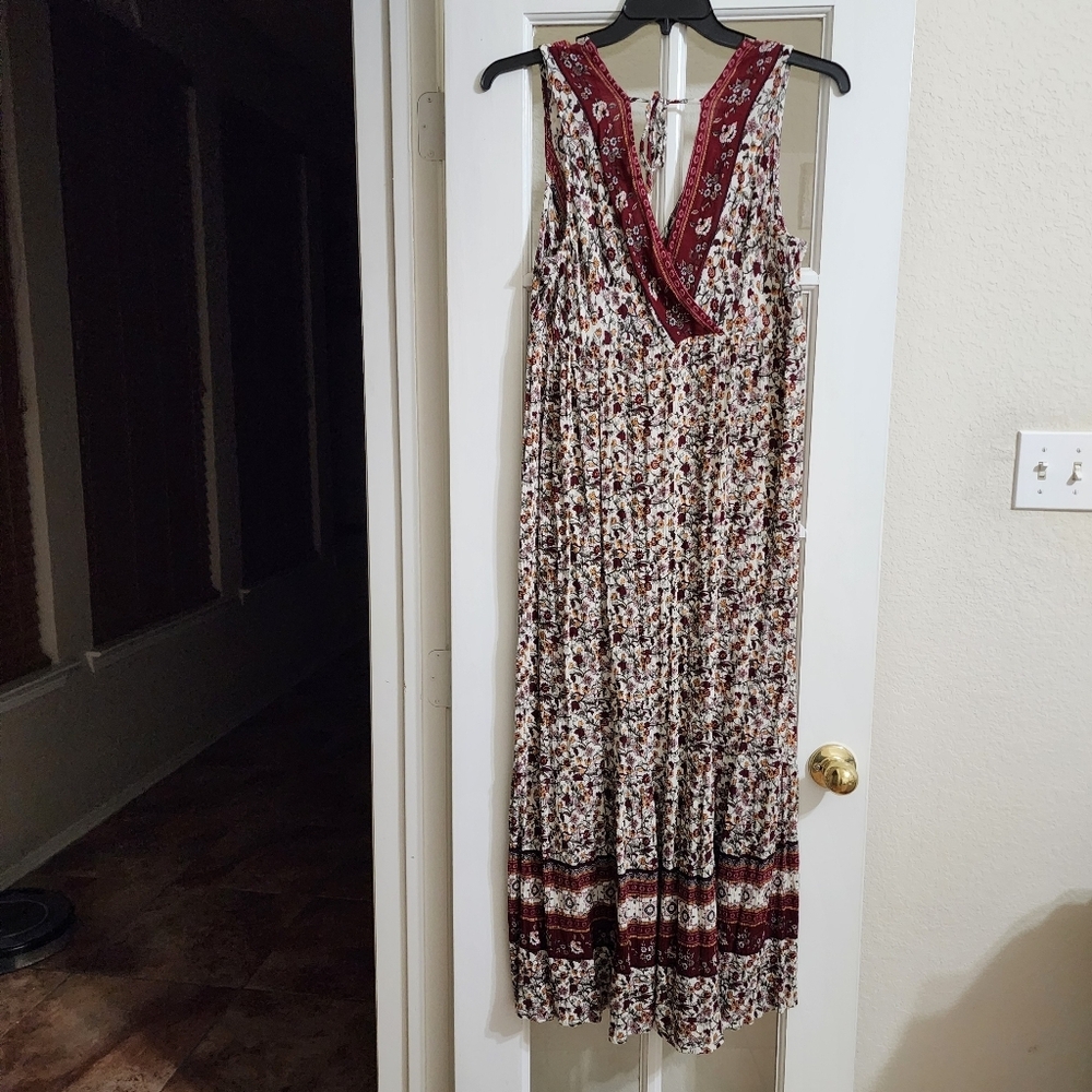 Knox Rose XL Boho Floral Maxi Dress Sleeveless Border Print Festival Cottagecore - Picture 3 of 13